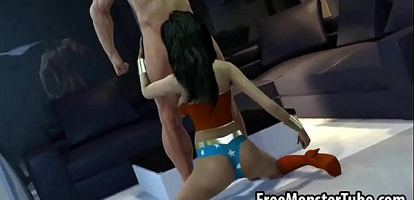  Sexy 3D Wonder Woman getting fucked hard by BatmanOMAN1-high 1